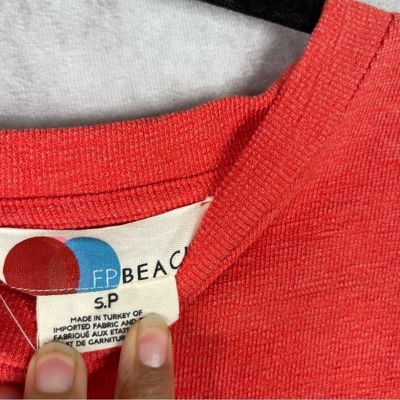 Free People Beach Magnolia Dolman Mini Dress In Poppy Red Women's Size S - Picture 5 of 8